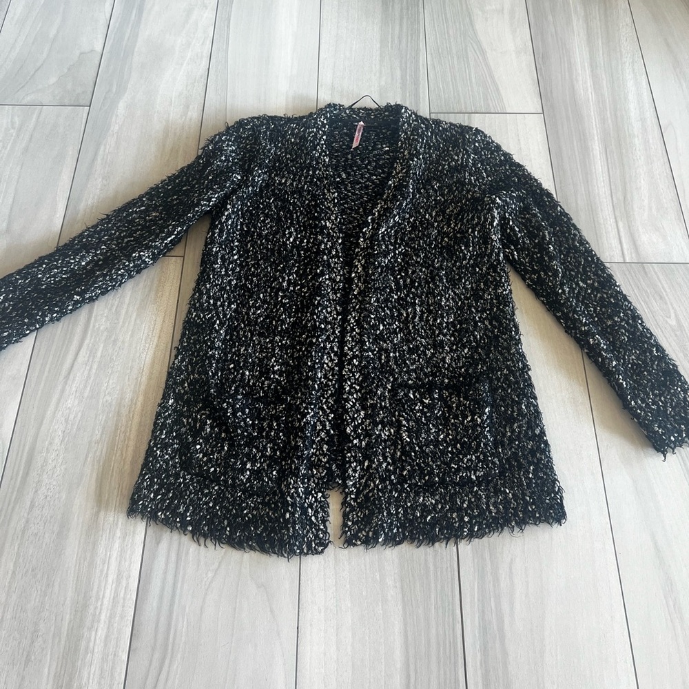 Love By Design Black and Gray Teddy Jacket